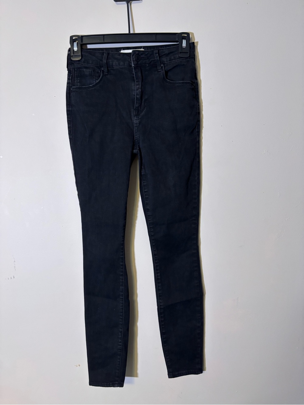PacSun Super High Rise Skinny Jeans Size 24 Washed Black Stretch Denim